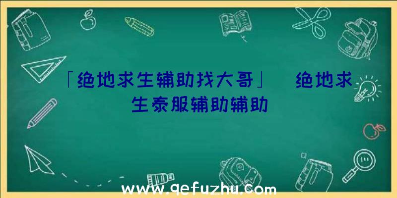 「绝地求生辅助找大哥」|绝地求生泰服辅助辅助